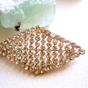 60s brooch - original brooch - rhinestone brooch - clear crystal brooch - collector&#39;s brooch