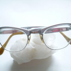 Vintage glasses - mid-century glasses, cat-eye glasses, gold and silver colored glasses