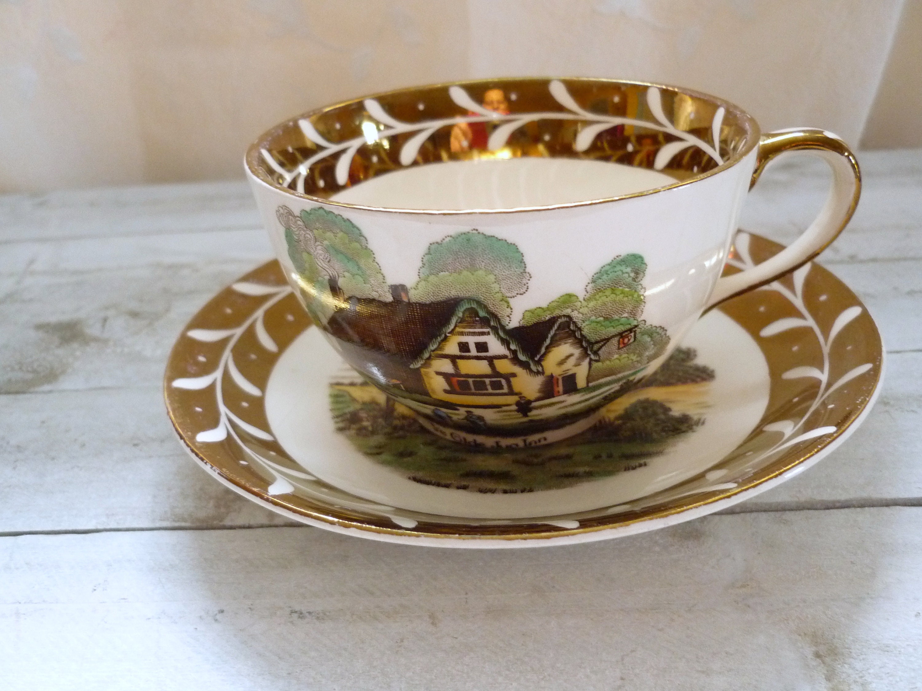 Gray's pottery stoke on trent 50 years Cup Saucer Etsy