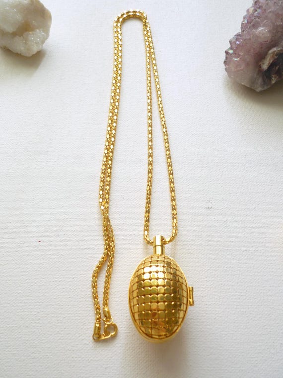 Gold 80s Jewelry Vintage Gold Necklace And Earrings 80s