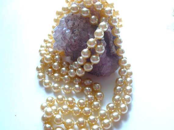 Très long collier de perles un rang-   style  Jac… - image 3