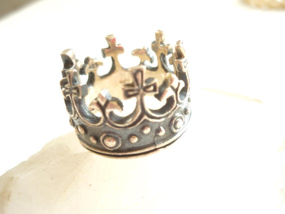 bague en argent 925 - bague couronne - bague argent sterling- bague gothique