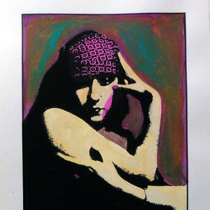 Gloria Swanson painting by Gloria Swanson silent stars hollywood actress Sunset Boulevard portrait Gloria Swanson wall art handmade