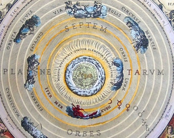 Antique Maps - Astronomical Maps VII - Celestial Cartography - Andreas Cellarius 1660 - Hand colored