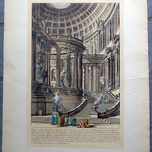 Piranesi - Pantheon - Rome,egraving Rome,ancient Rome,rome etchings,roman empire,