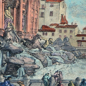 Piranesi - Trevi Fountain, Rome, Rome etchings, ancient Rome, Rome etchings, Roman Empire, Dolce Vita