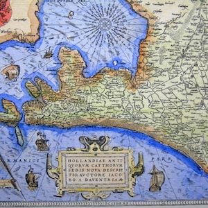 Niederlande – Friesland – Antike Karten von Europa – Hand-Farbradierung
