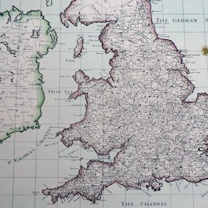 Cartes Anciennes - Angleterre - Irlande - Ecosse - Pays de Galles - Coloriées à la main