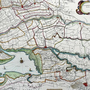 Pays-Bas - Zvydhollandia/Hollandiae - Cartes anciennes de l’Europe - Couleur à la main