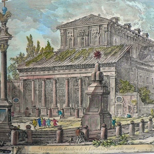 Piranesi - Basilica San Lorenzo (outside the walls of Rome) - Verano cemeteryRome,egraving Rome,ancient Rome,Rome etchings,Roman Empire,