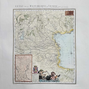 Venezia. Repubblica di Venezia,mappa di Venezia,Veneto Italia,antica Venezia, Italia