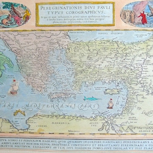 Cartes anciennes - Pérégrination - Cartes anciennes - Coloriées à la main