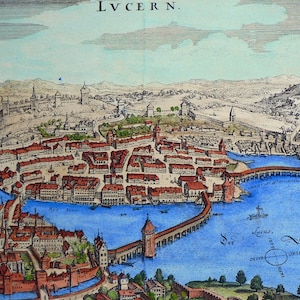 Luzerner - Lucerne - Swizerland - Hand coloured