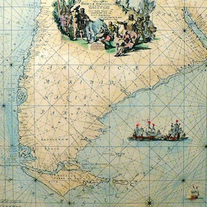 Amérique - America meridionalis (Amérique du Sud) - Cartes antiques de l'Amérique (Terra Incognita) - Coloriées à la main