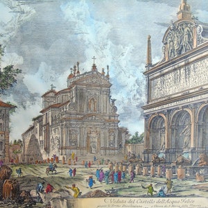 Piranesi - Castello dell'Acqua Felice - Rome,Rome,egraving Rome,ancient Rome,Rome etchings,Roman Empire