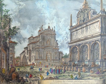 Piranesi - Castello dell&#39;Acqua Felice - Rome,Rome,egraving Rome,ancient Rome,Rome etchings,Roman Empire