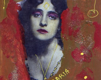 Woman Portraits of Women love beauty woman style portrait hand made womanstyle fashion collage hand made canvas