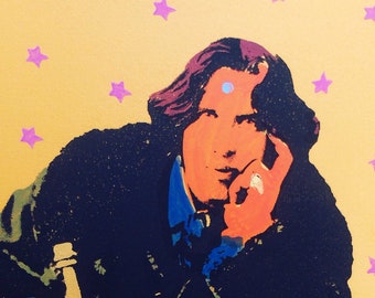 Oscar Wilde literature Dorian Gray portrait of Oscar Wilde poetry hepictureofdoriangray arkacademia hand painted Dublin dandy Ireland