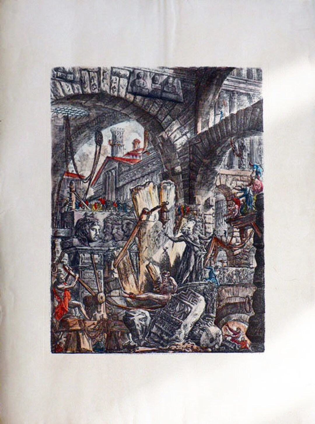 Men On Rack Piranesi - Prisions IV - Title the Man on the Rack, 1761 - Hand Colored ...