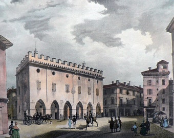 Italy -Cremona VII - Antique city of Europe Hand coloured