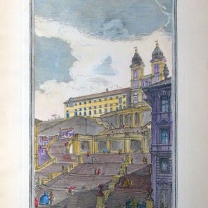 Piranesi - Church of the Holy Trinity of the Monti, Rome, Rome etchings, ancient Rome, Rome etchings, Roman Empire,