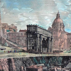 Piranesi - Antique view of ancient Rome, Rome, egraving Rome, ancient Rome, Rome etchings, Roman empire,