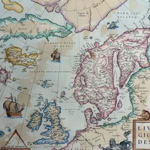Europa - Noord-Europa II - Sveden - Noorwegen - Denemarken - Antieke wereldkaart - Handgekleurd