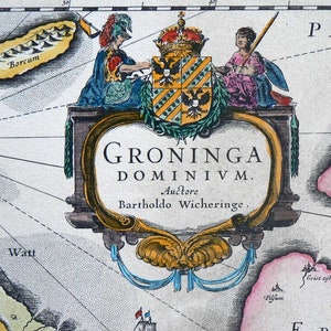 Pays-Bas - Amsterdam/Groninga dominium, Bartholdus Wicheringe (1588) - Colorié à la main