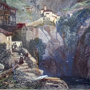 Valle d'Aosta - Italien - Forte di Bardi 1832 - Handgefärbt