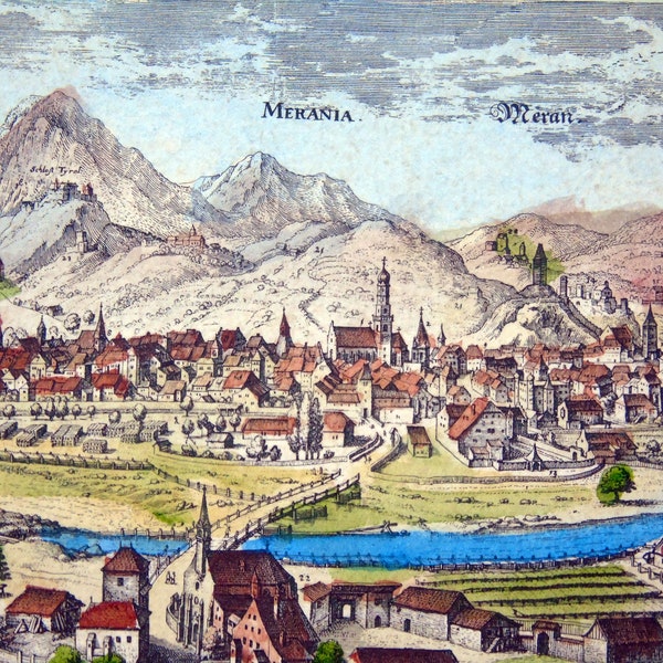 Merania - Alto Adige  - Hand colored