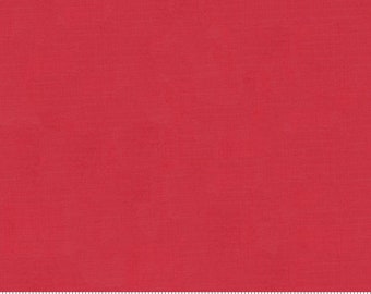 In Stock!  New Moda Crossweave Woven Solid in Cherry Red 12216 14 - Cotton Fabric Sold in Half Yard Increments, Cut Continuously
