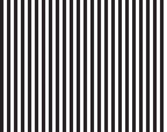 37” EXTREMO DE PERNO - Lea la descripción antes de comprar - Riley Blake Raya de 1/4” Negro sobre blanco