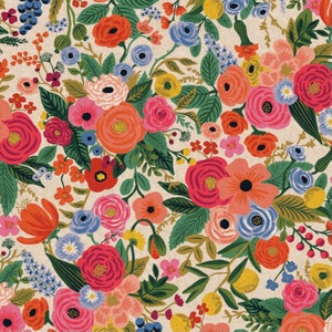 CANVAS Wildwood Pink Garden Party by Rifle Paper Co for Cotton and Steel - Fabric Sold by Half Yard Increments, Cut Continuously