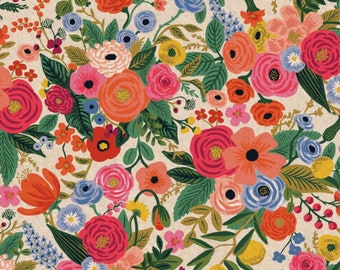 CANVAS Wildwood Pink Garden Party by Rifle Paper Co for Cotton and Steel - Fabric Sold by Half Yard Increments, Cut Continuously