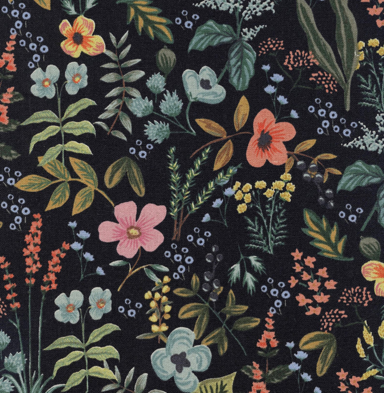 CANVAS Amalfi by Rifle Paper Co for Cotton and Steel Midnight - Etsy