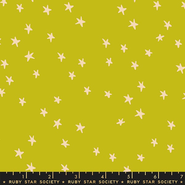 In Stock! Ruby Star Starry 2023 in Pistachio by Alexia Marcelle Abegg RS4109 37 - Fabric Sold by Half Yard Increments, Cut Continuously