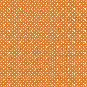 Ruby Star Ooh Lucky Lucky Moon & Star Dot in Caramel by Alexia Marcelle Abegg RS4118 15 - Fabric Priced by the Half Yard, Cut Continuously