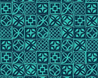 In Stock! Ruby Star Society Poolside Too Architectural Blocks in Peacock RS5201 16 - Fabric Priced by the Half Yard, Cut Continuously