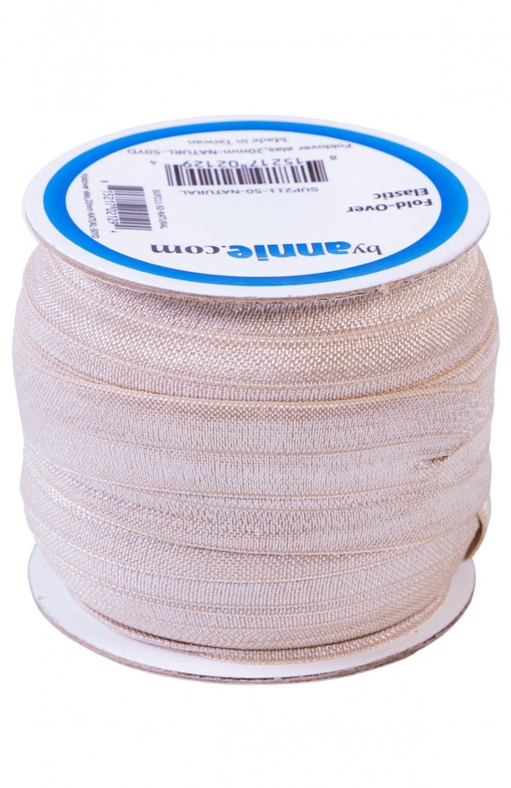 Fold-over Elastic 3/4in Natural - PER QUARTER METRE Fold-over Elastic 3/4in Natural - PER QUARTER METRE