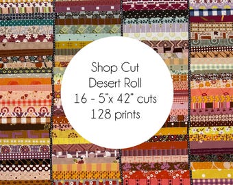 In Stock! Gathered Lollies Shop Cut Desert Roll by Jen Kingwell for Moda Fabrics - Contains 16 Strips, Each Measuring approx 5” x 42”