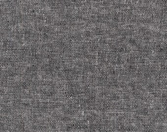 Fabric by the Half Yard - Robert Kaufman Essex Yarn Dyed in Charcoal E064-1071