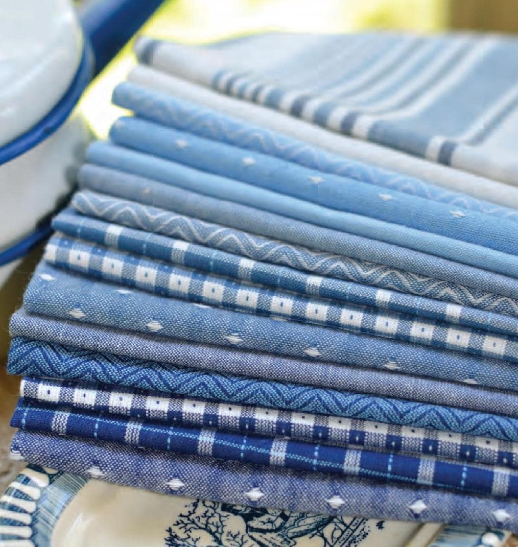 Denim & Daisies Wovens Blue Jeans Gingham by Fig Tree for Moda 12222 18 ...
