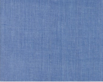 Moda Chambray in Medium Blue 12051-15 - Fabric Sold By Half Yard Increments and Cut Continuously