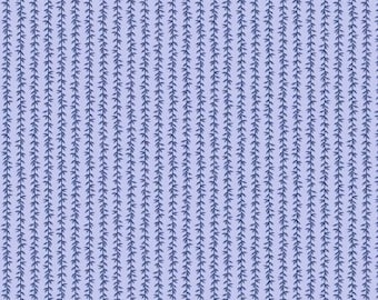 Rifle Paper Co for Cotton and Steel Strawberry Fields in Chambray Laurel Stripe - Fabric Sold by Half Yard Increments and Cut Continuously