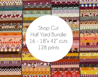 In Stock! Gathered Lollies Shop Cut Half Yard Bundle by Jen Kingwell for Moda Fabrics - Contains 16 HYs, Each Measuring approx 18” x 42”