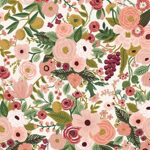 Garden Party (Regular NOT Petite) in Rose by Rifle Paper Co - Fabric Sold by Half Yard Increments, Cut Continuously
