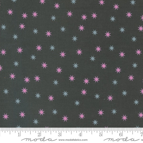 In Stock! Hey Boo Practical Magic Stars in Midnight Black by Lella Boutique 5215 16 - Fabric Sold by Half Yard Increments, Cut Continuously