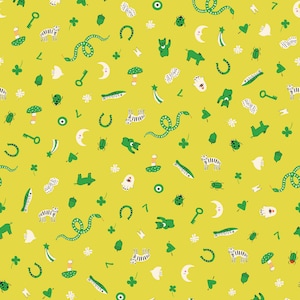 Ruby Star Ooh Lucky Lucky Good Luck in Citron by Alexia Marcelle Abegg RS4113 12 - Fabric Priced by the Half Yard, Cut Continuously