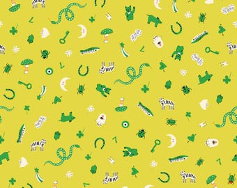 Ruby Star Ooh Lucky Lucky Good Luck en color Citron de Alexia Marcelle Abegg RS4113 12 - Tela con precio por media yarda, cortada de forma continua