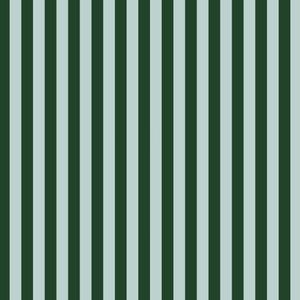 Primavera by Rifle Paper Co for Cotton and Steel Dark Green & Mint Cabana Stripe - Fabric by the Half Yard